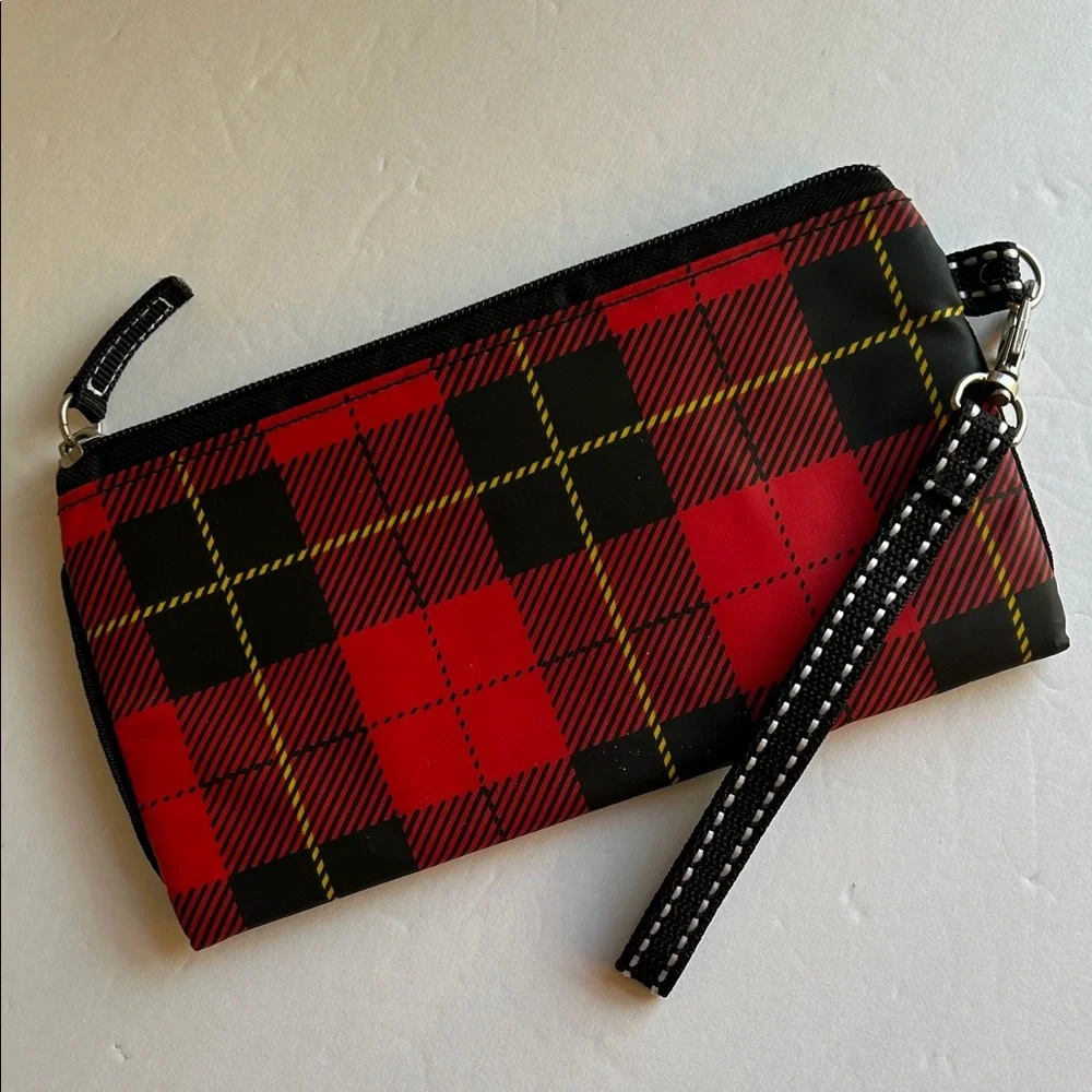 Scout Kate Wristlet in Red & Black Plaid Print